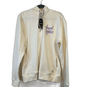 All Birds White Pullover Hoodie Size L Natural White 'Tread Lighter' NWT